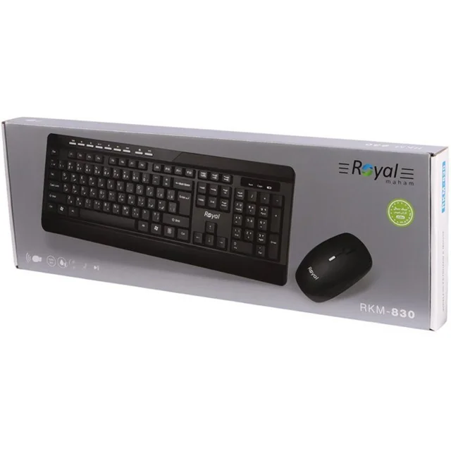 کیبورد و ماوس بی سیم رویال مدل RKM 830