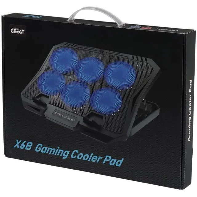 کول پد لپ تاپ X6B Pro Max مدل گیمینگ با فن خنک کننده و پایه قابل تنظیم