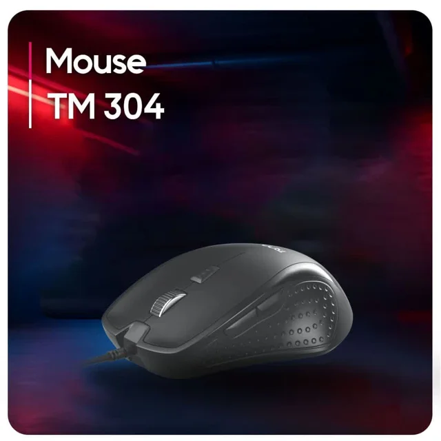 ماوس سیم‌دار برند تسکو مدل TM-304 با 6 کلید و دقت قابل تنظیم تا 2400 DPI